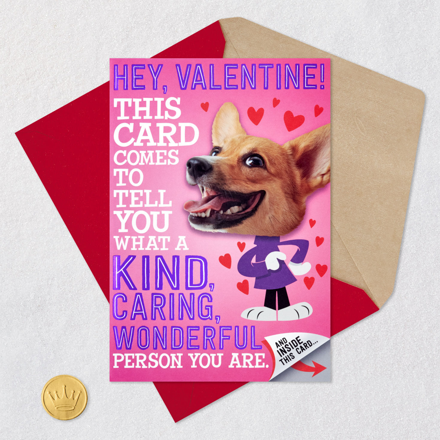 A Hug for a Kind, Caring Person Funny Pop-Up Valentine's Day Cards Within Card for only USD 5.99 | Hallmark