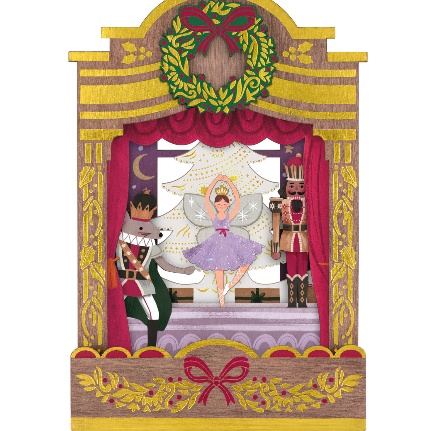 The Nutcracker Ballet Papercraft Keepsake Ornament upclose view image number 5