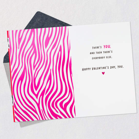 Special You Pink Zebra Valentine's Day Card, , large image number 3