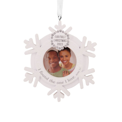 DaySpring Our First Christmas Religious Photo Frame Hallmark Ornament, 
