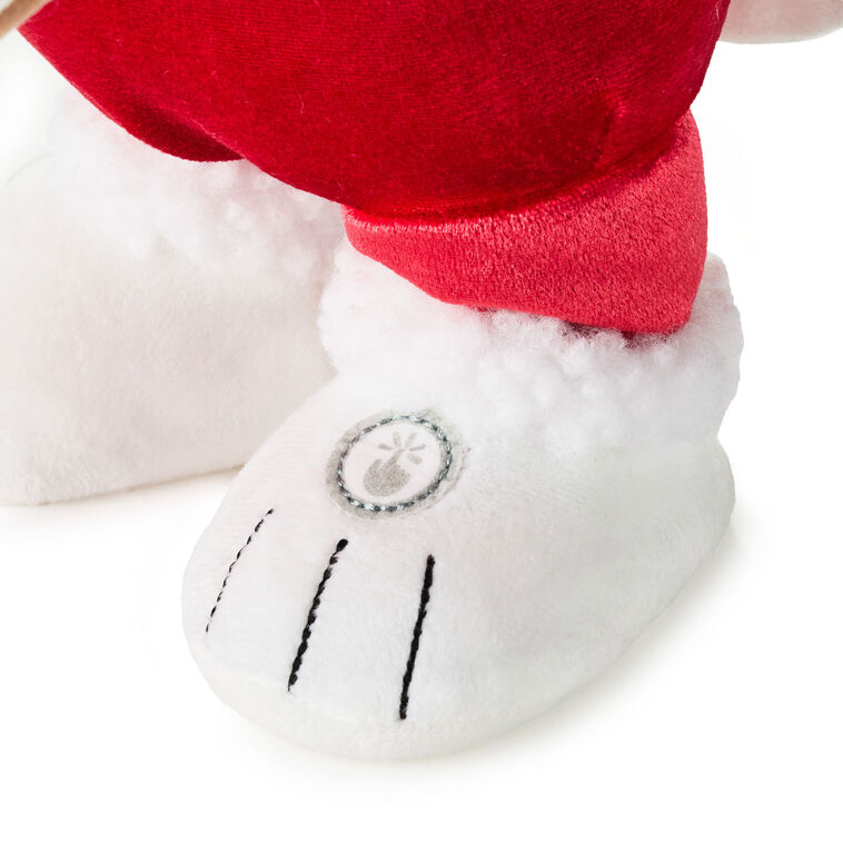 Musical Walking Plush Santa Snoopy With Cookie upclose detail image number 4