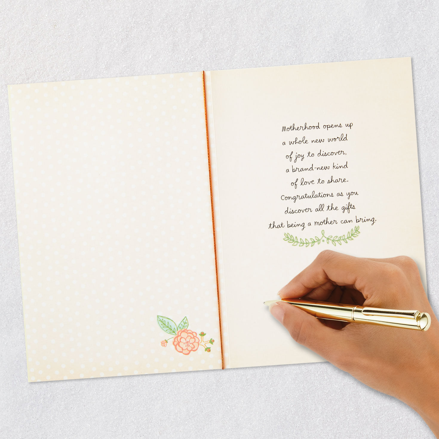 Charming Flowers 1st Mother's Day Card Signing card image number 6