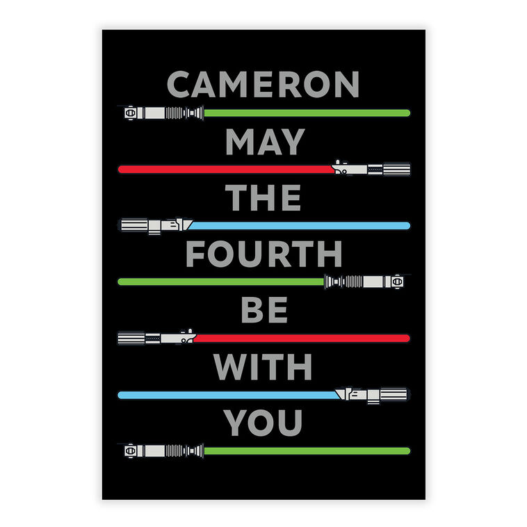 May the 4th Lightsabers Personalized Card front image number 8