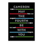 May the 4th Lightsabers Personalized Card front image number 8