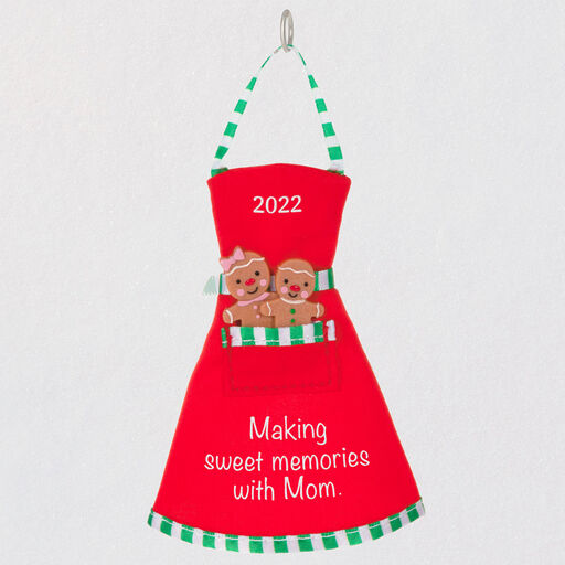 Memories With Mom Baking Apron 2022 Fabric Ornament, 