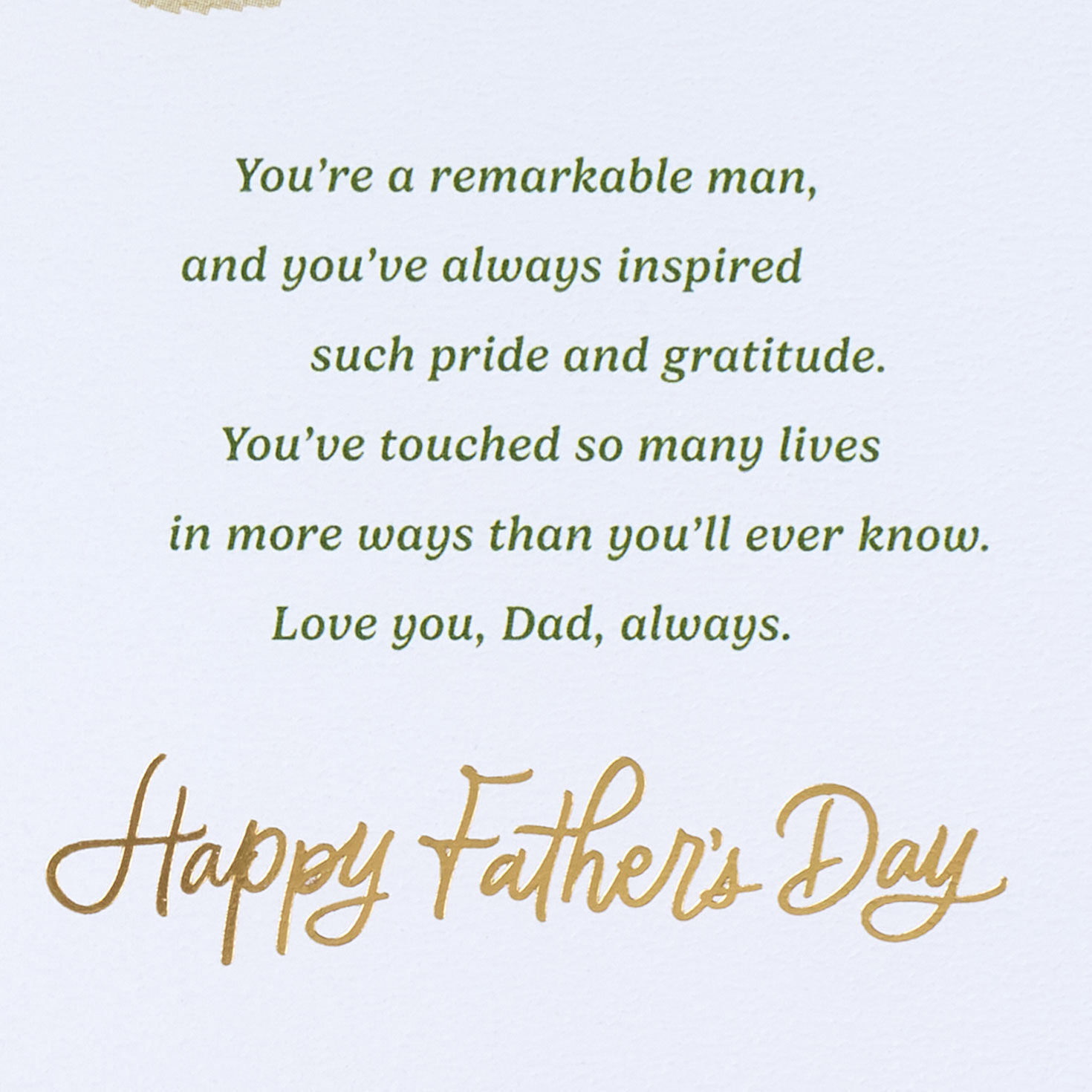 Leaves on Green Dad Father's Day Card Sentiment image number 3