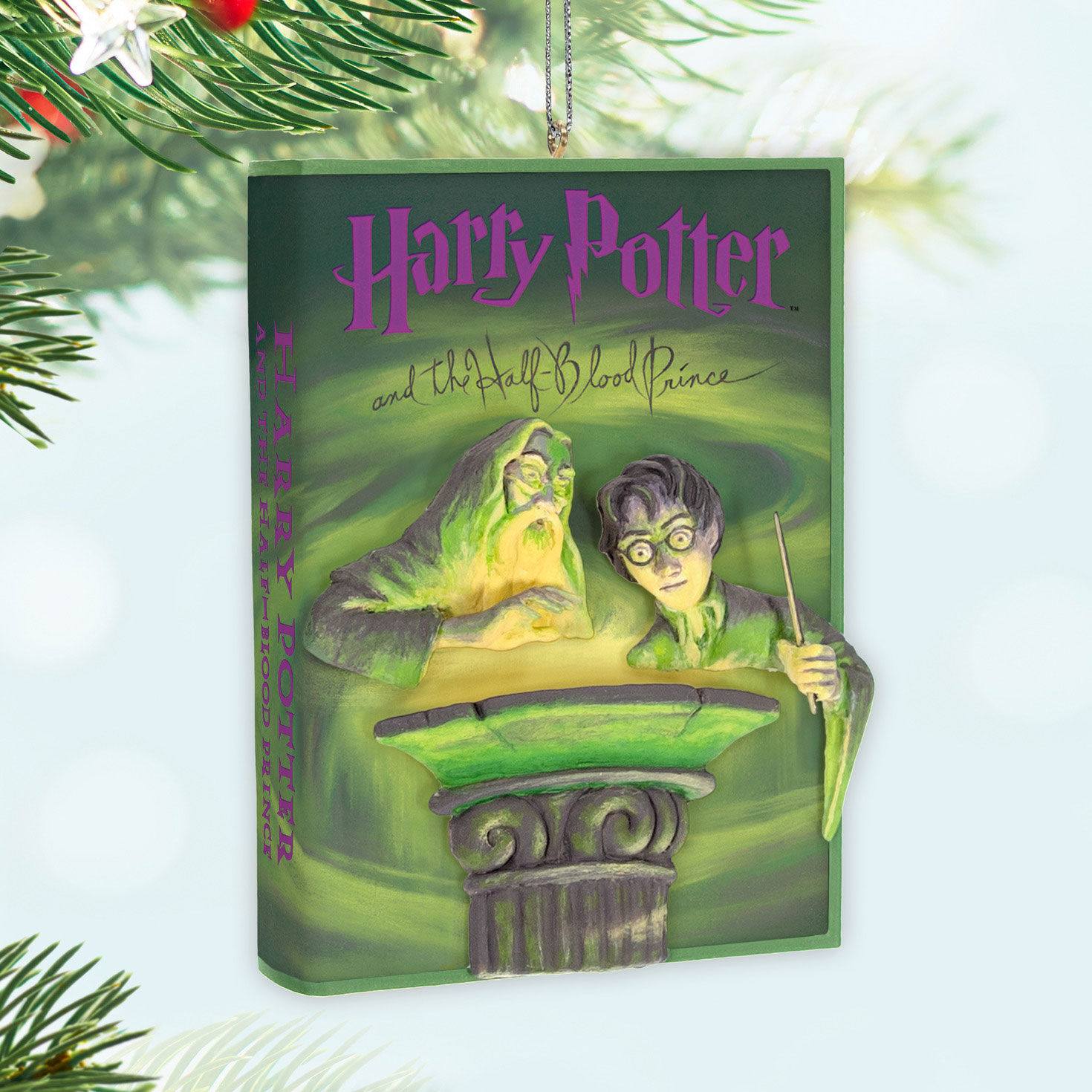 Half-Blood Prince Book Keepsake Ornament hanging on tree image number 2