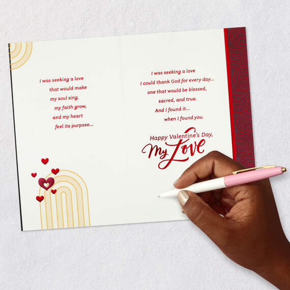 Blessed and True Love Romantic Valentine's Day Card, , large image number 7