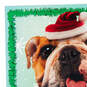 Bulldog in Santa Hat Funny Christmas Card, , large image number 4