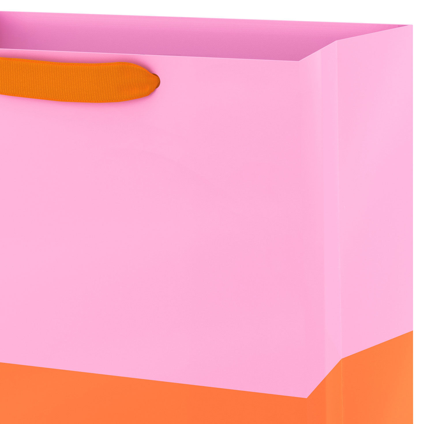 Pink and Orange Large Gift Bag Handle Detail image number 4