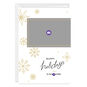 Gold Snowflakes Personalized Holiday Photo Card Card Front indicating personalization image number 3
