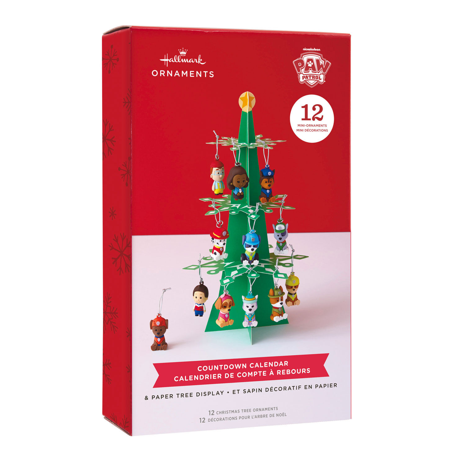 Paw Patrol™ Hallmark Countdown Calendar Paper Tree Set With 12 Mini Ornaments for only USD 34.99 | Hallmark