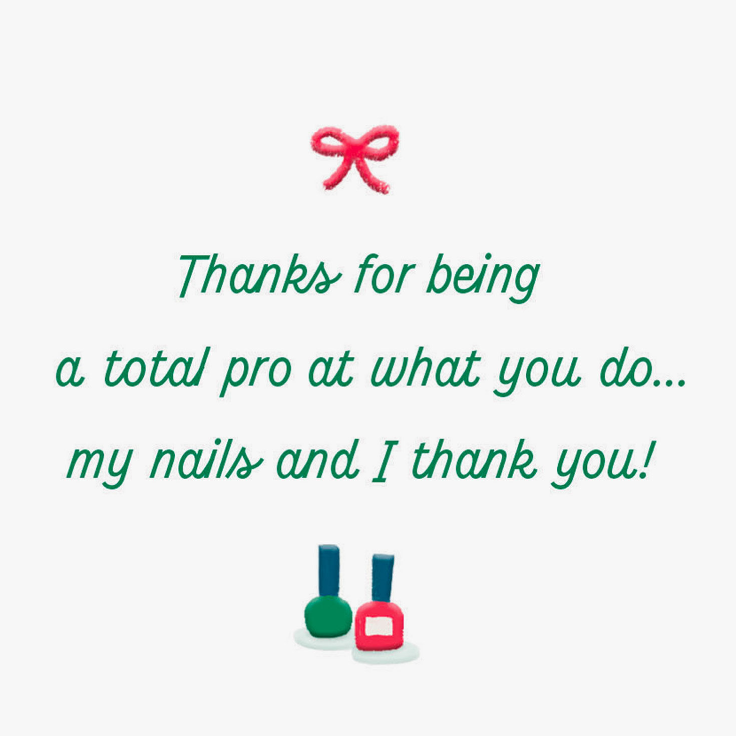 Santa Getting a Pedicure Christmas Card for Nail Tech Sentiment image number 2