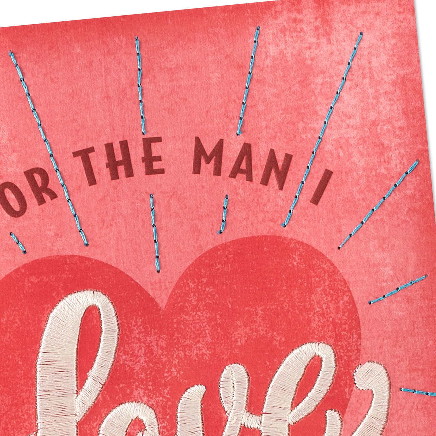 Red Heart Love Valentine's Day Card for Man Card Front Detail image number 6