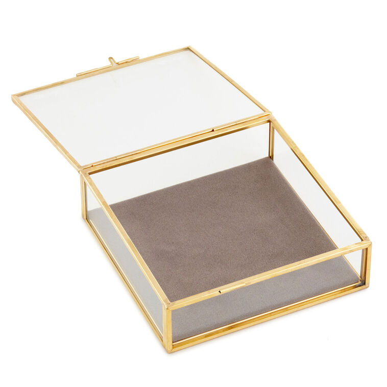 Hallmark Memory Box Love Lives On Glass Memory Box, 5x5 - Trays & Boxes | Hallmark