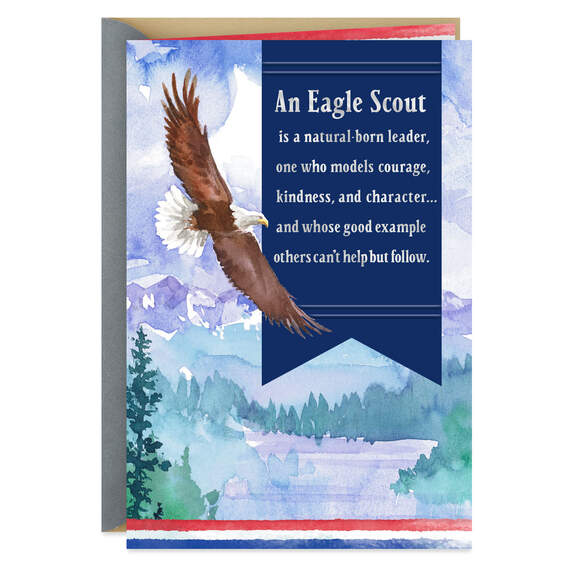 A Model of Character Eagle Scout Congratulations Card, , large image number 1