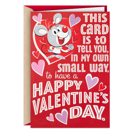 Not So Small Way Funny Musical Pop-Up Valentine's Day Card, 