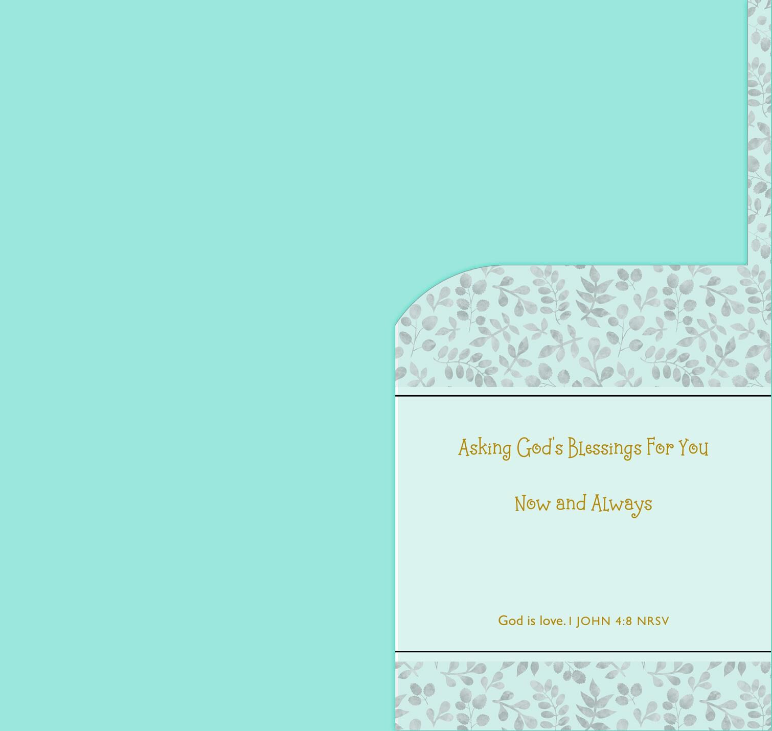 Chalice and Leaves First Communion Money Holder Card
