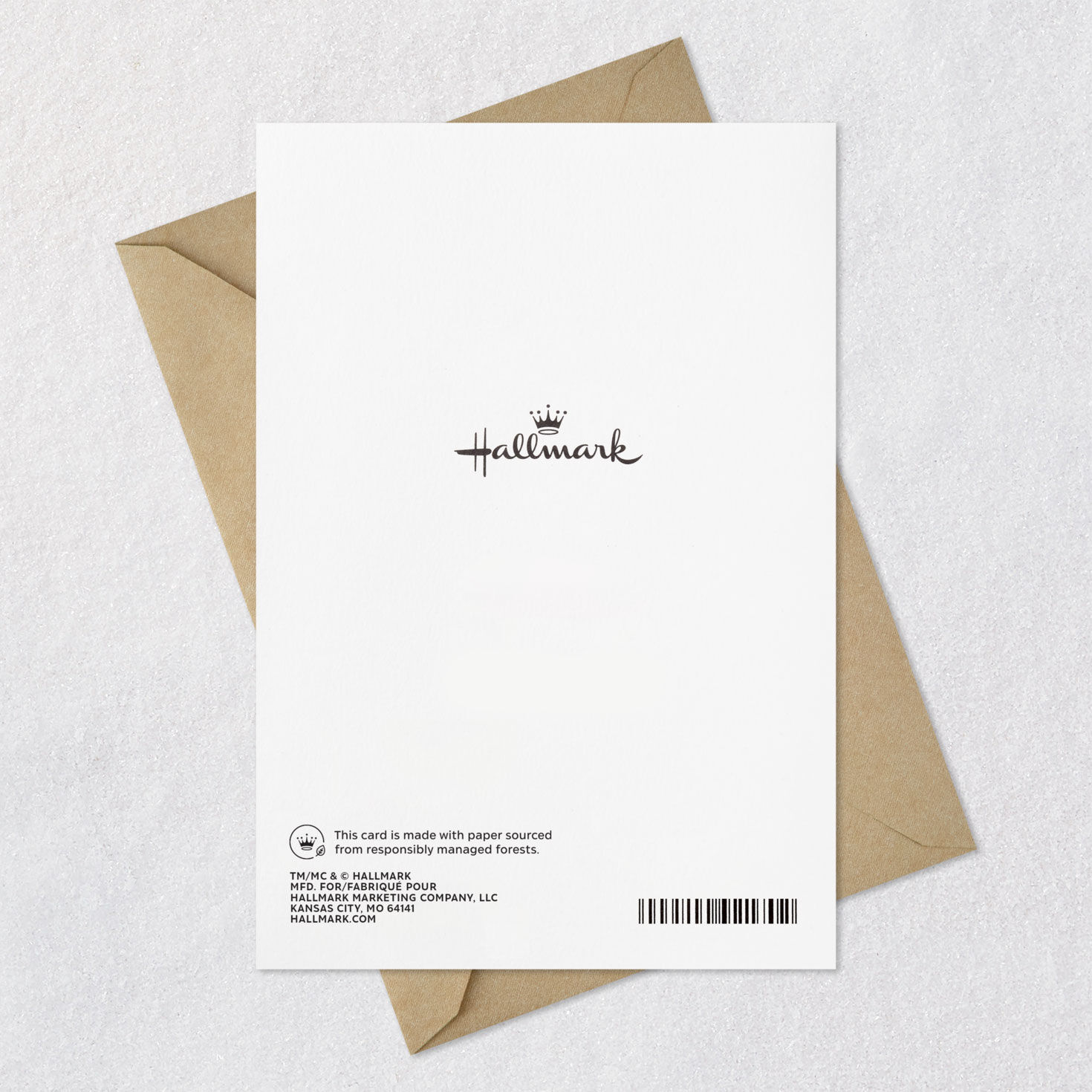 Speckled Tan, Cream and Peach 20th Anniversary Card Card Back with Envelope image number 7
