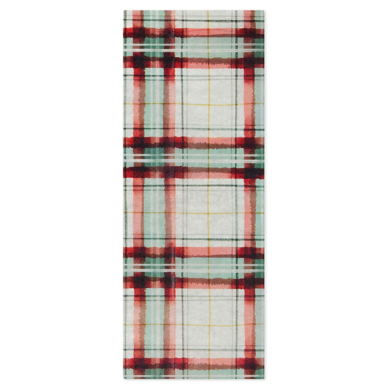 Cinnamon-Scented Red Plaid Holiday Tissue Paper, 4 sheets