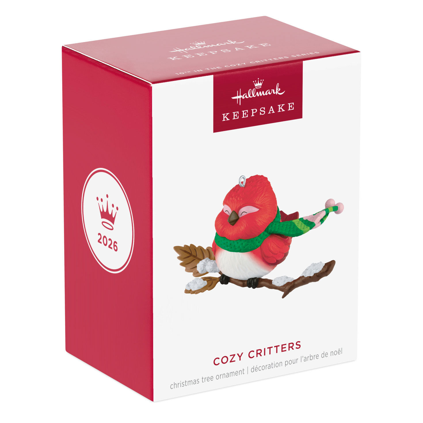 Red Bird With Green Scarf Keepsake Ornament Package Front image number 7