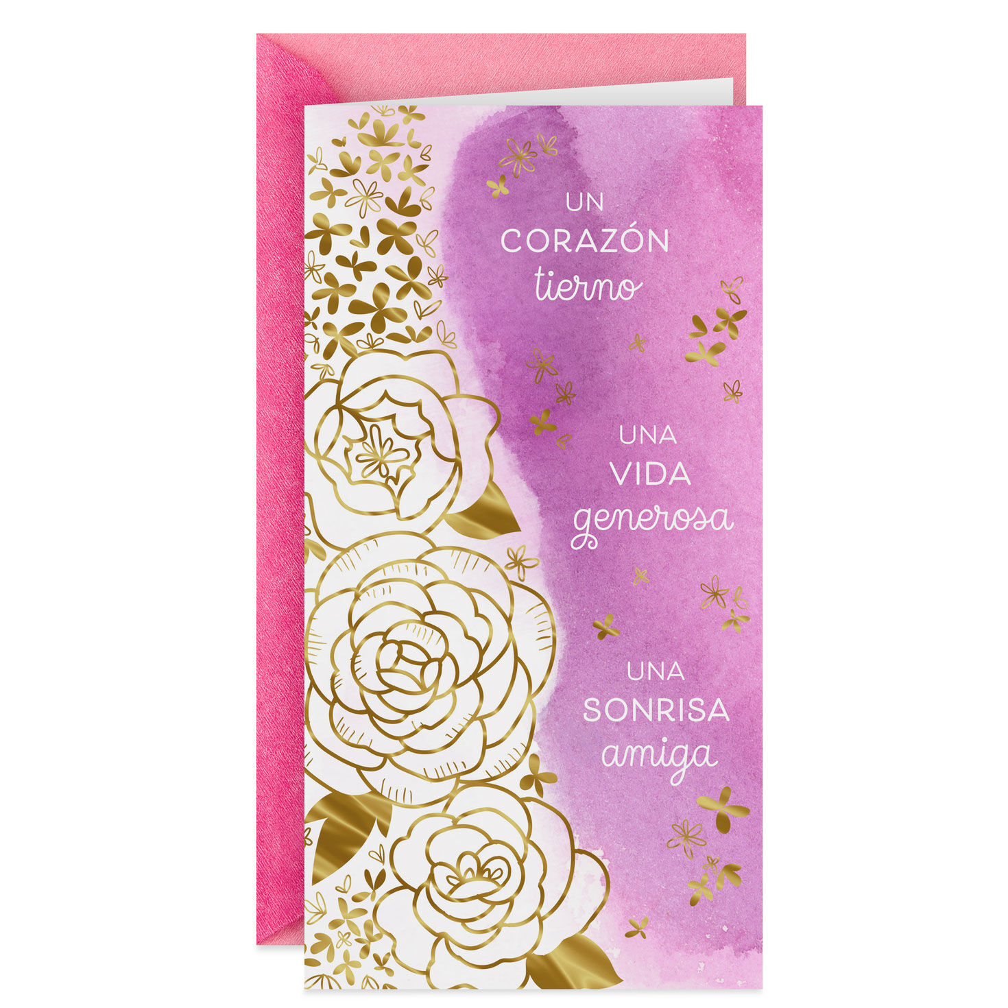 Thankful for You Spanish-Language Money Holder Mother's Day Card