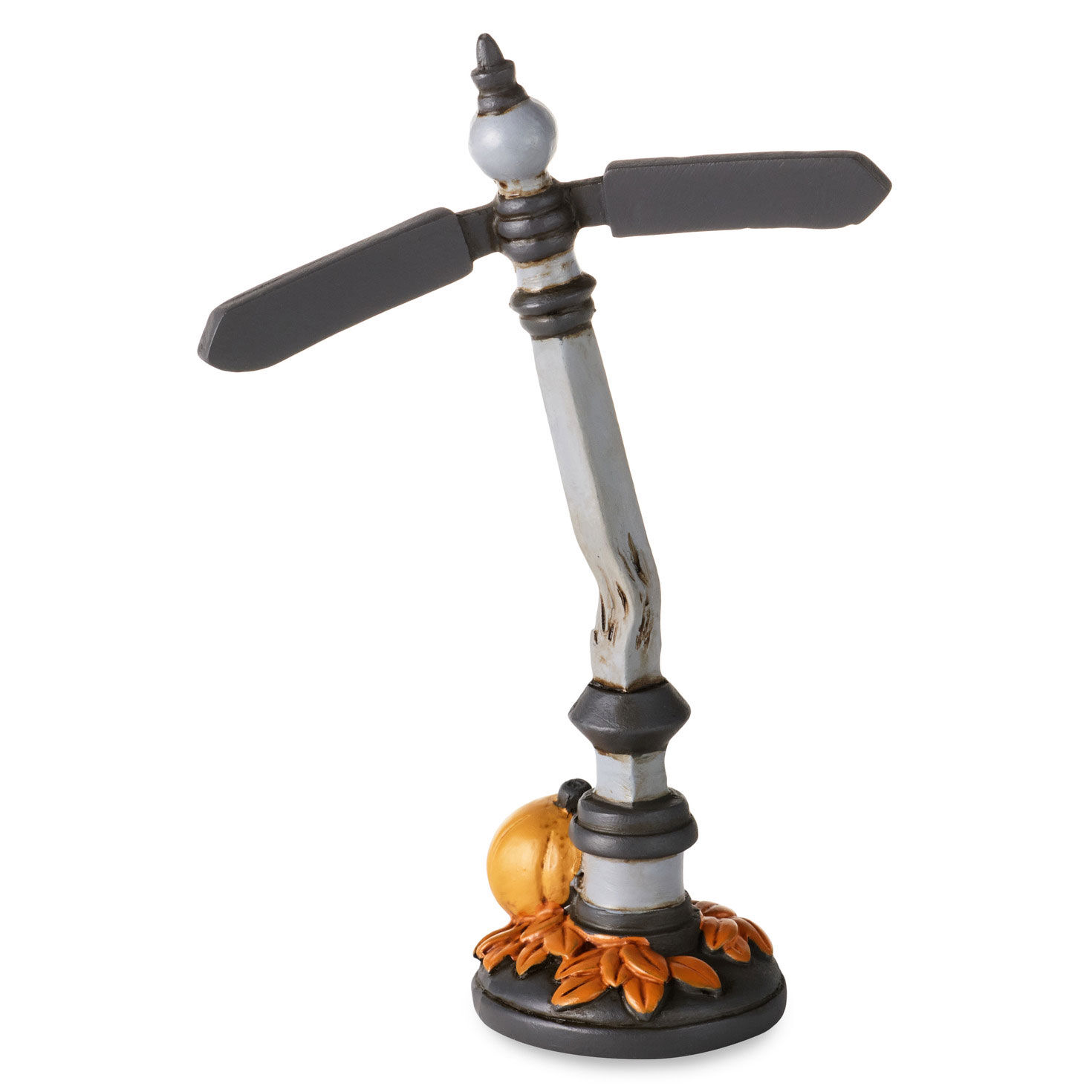 Halloween Village Street Sign Tabletop Decoration Back image number 2