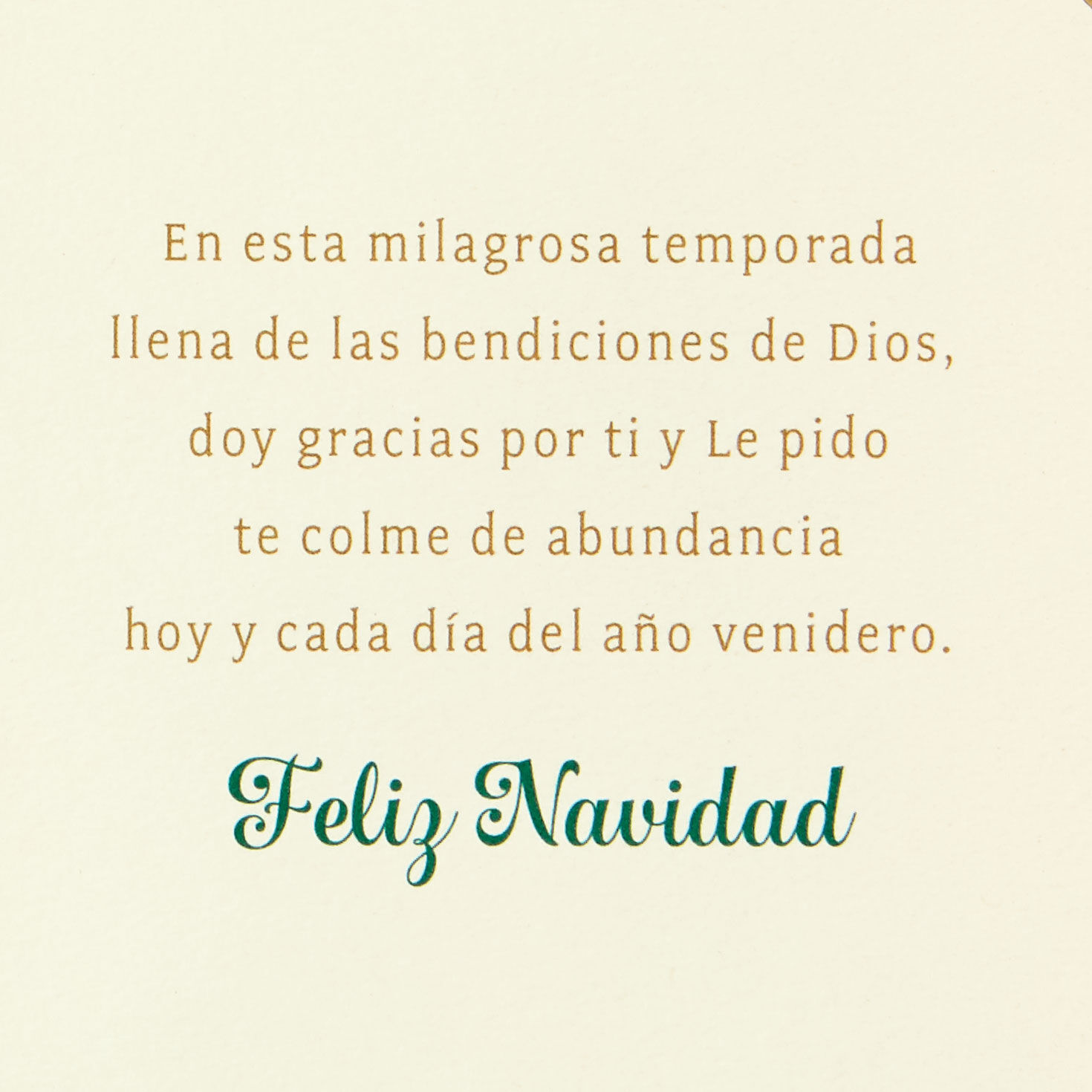 Removable Angel Decoration Christmas Card in Spanish Sentiment image number 4