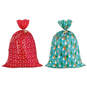 Snowmen on Blue and Snowflakes on Red 2-Pack Giant Plastic Christmas Gift Bags, , large image number 1