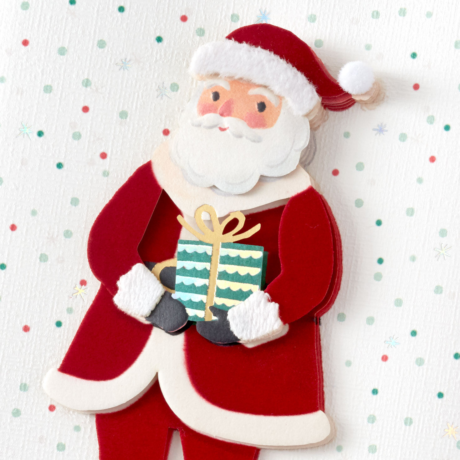 Fun Surprises Santa Claus With Gift Christmas Card, , large image number 4