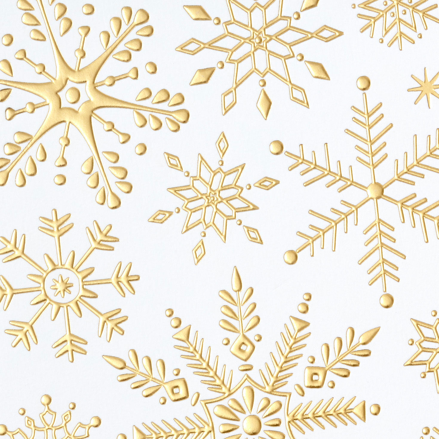 Gold Snowflakes Packaged Christmas Cards, Set of 5, , large image number 5