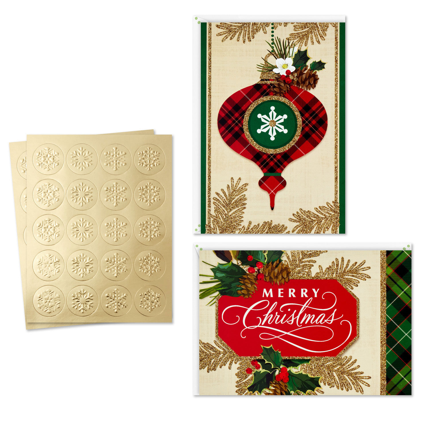 Holly and Ornament Boxed Christmas Cards, Pack of 40 for only USD 18.99 | Hallmark