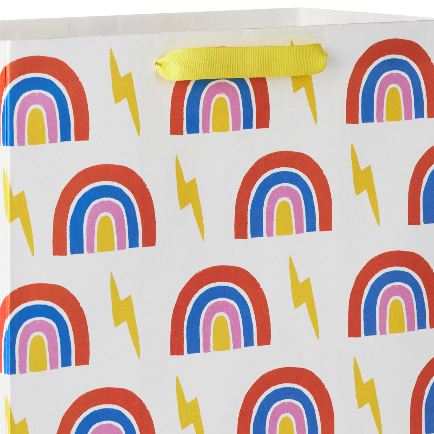 Modern Rainbows Birthday Large Gift Bag 3-Pack Handle Detail image number 4