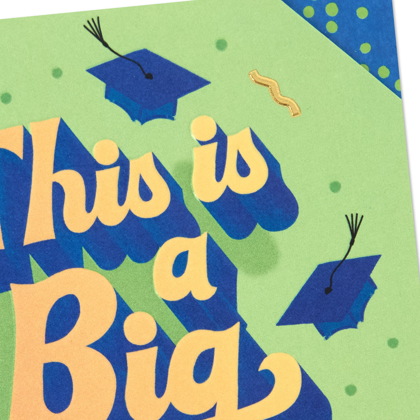 Mortarboard Caps and Confetti Graduation Card Card Front Detail image number 5