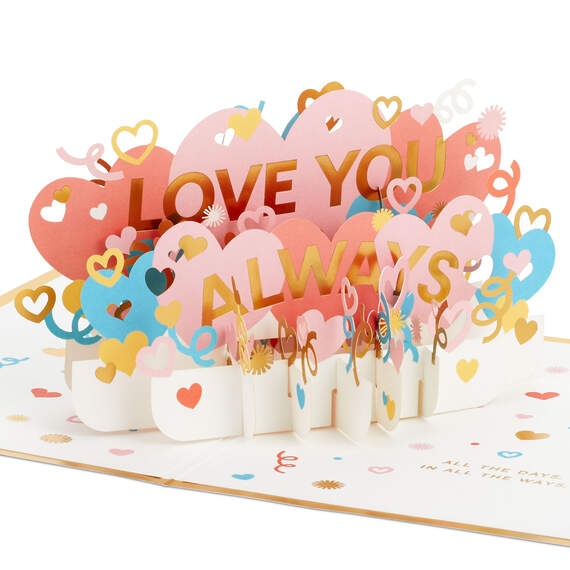 Love You Always 3D Pop-Up Love Card, , large image number 1