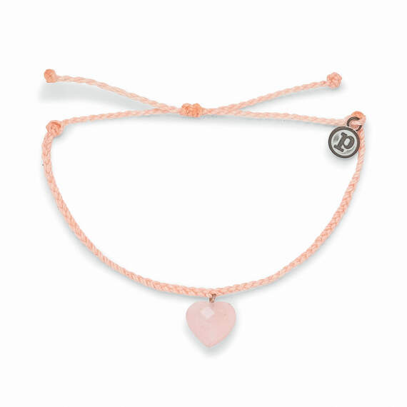 Pura Vida Stone Heart Rose Quartz Charm Bracelet, , large image number 1