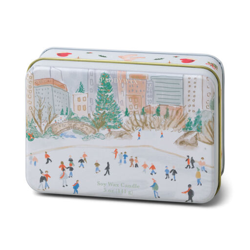 Paddywax Mistletoe and Mint Candle in Ice Skaters Tin, 5 oz., 