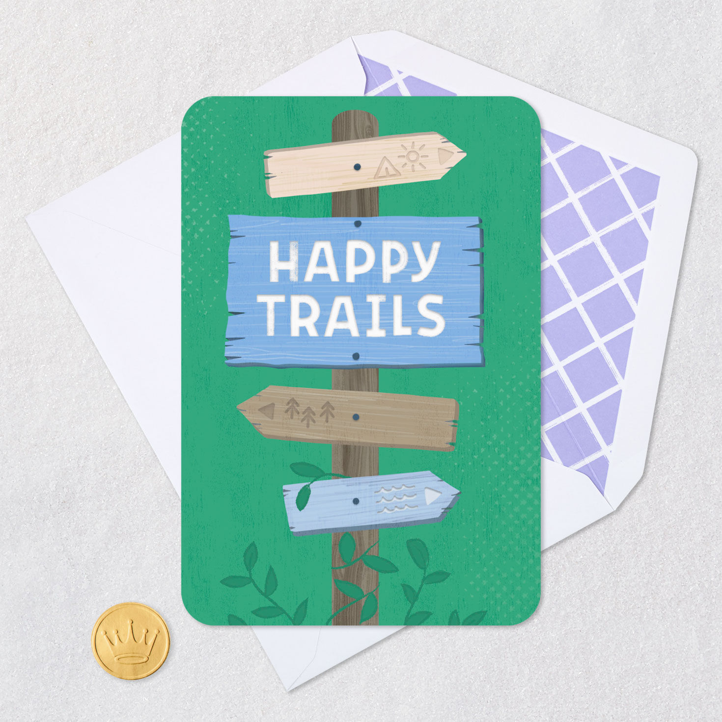 Happy Trails Signs Just Because Card Card Front Detail image number 5