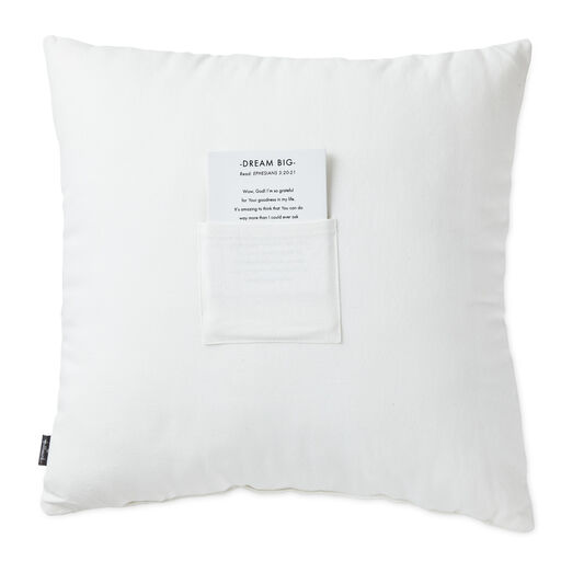 DaySpring Candace Cameron Bure Dream Big Pray Harder Throw Pillow, 