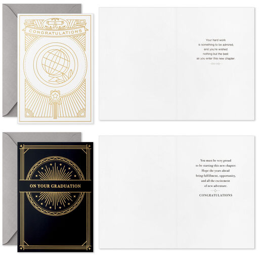 Stately Styles Graduation Cards Assortment, Pack of 16, 