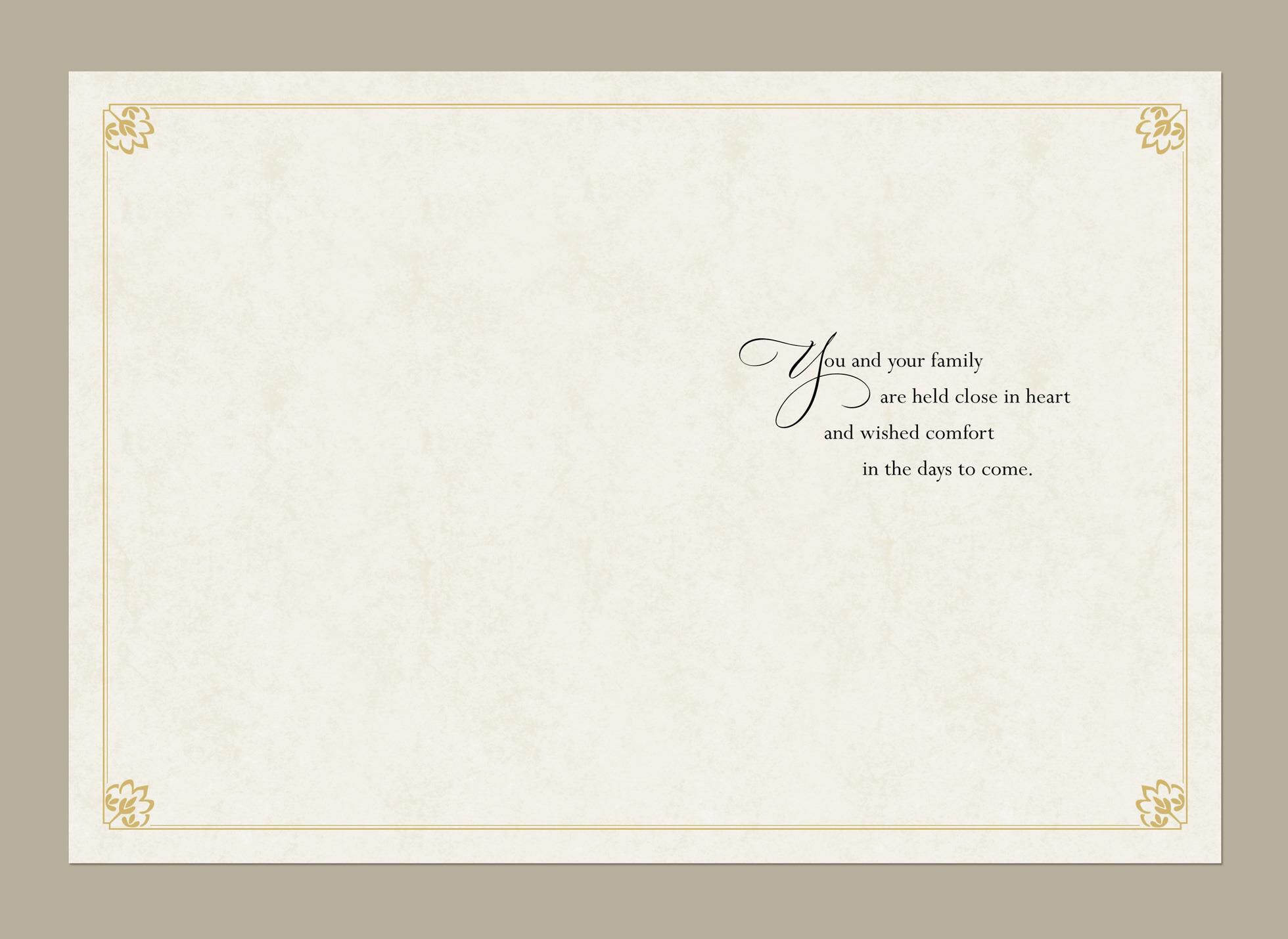 Wishing You Comfort Sympathy Card for the Family
