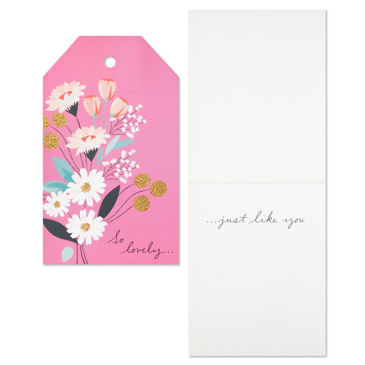 Pink Floral Large Gift Tag and Ribbon Set, , large image number 3
