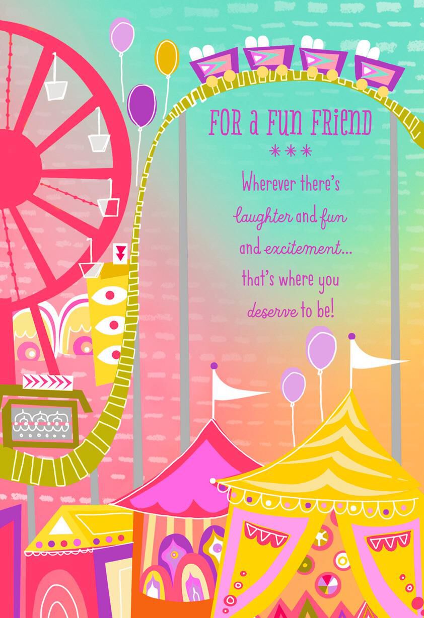 Ferris Wheel for Fun Friend Birthday Card