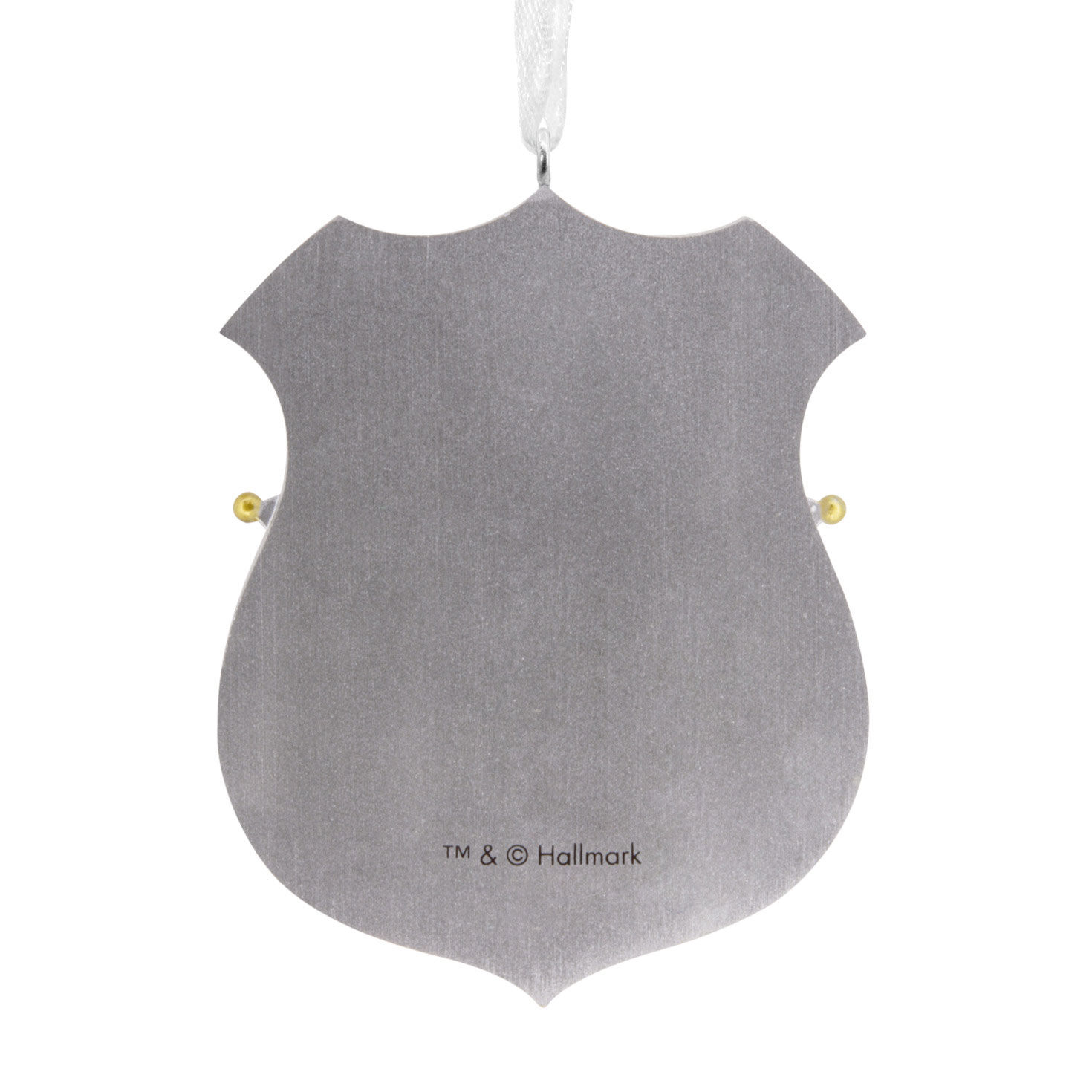 Police Badge Christmas Ornament Back image number 6