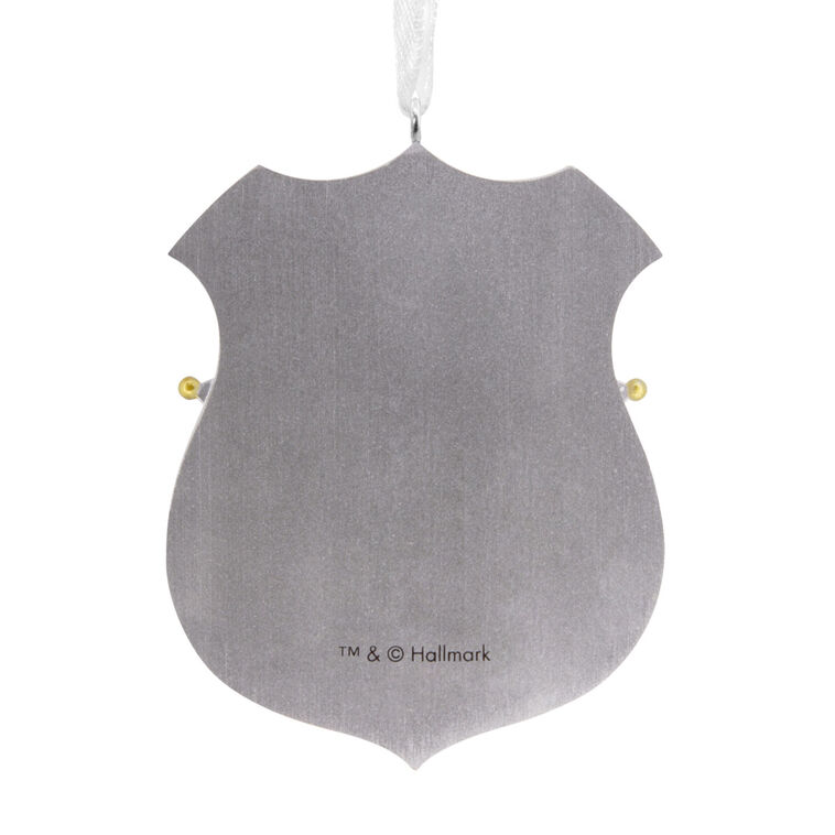 Police Badge Christmas Ornament Back image number 6