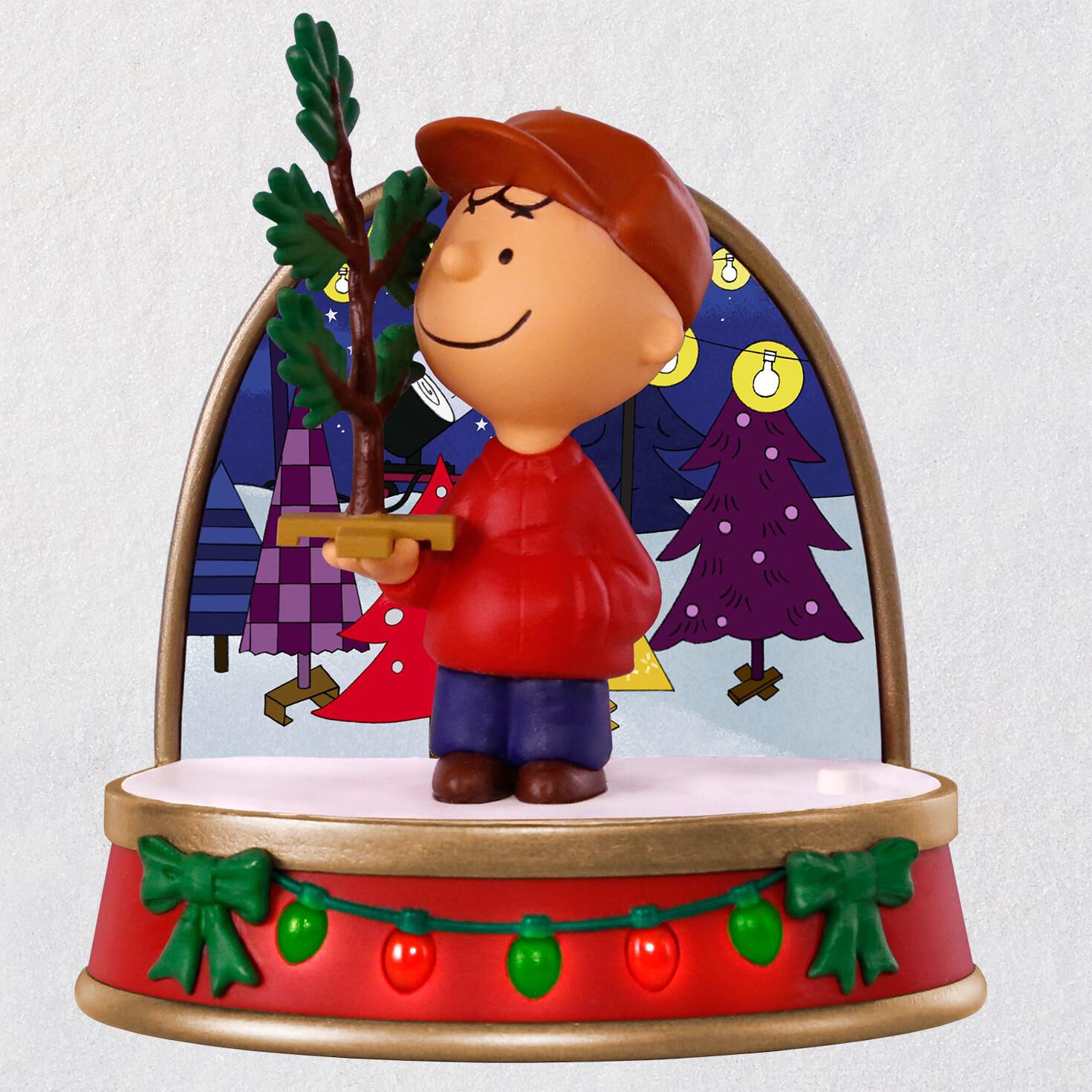 A Charlie Brown Christmas Charlie Brown Ornament With Sound And Light Hallmark