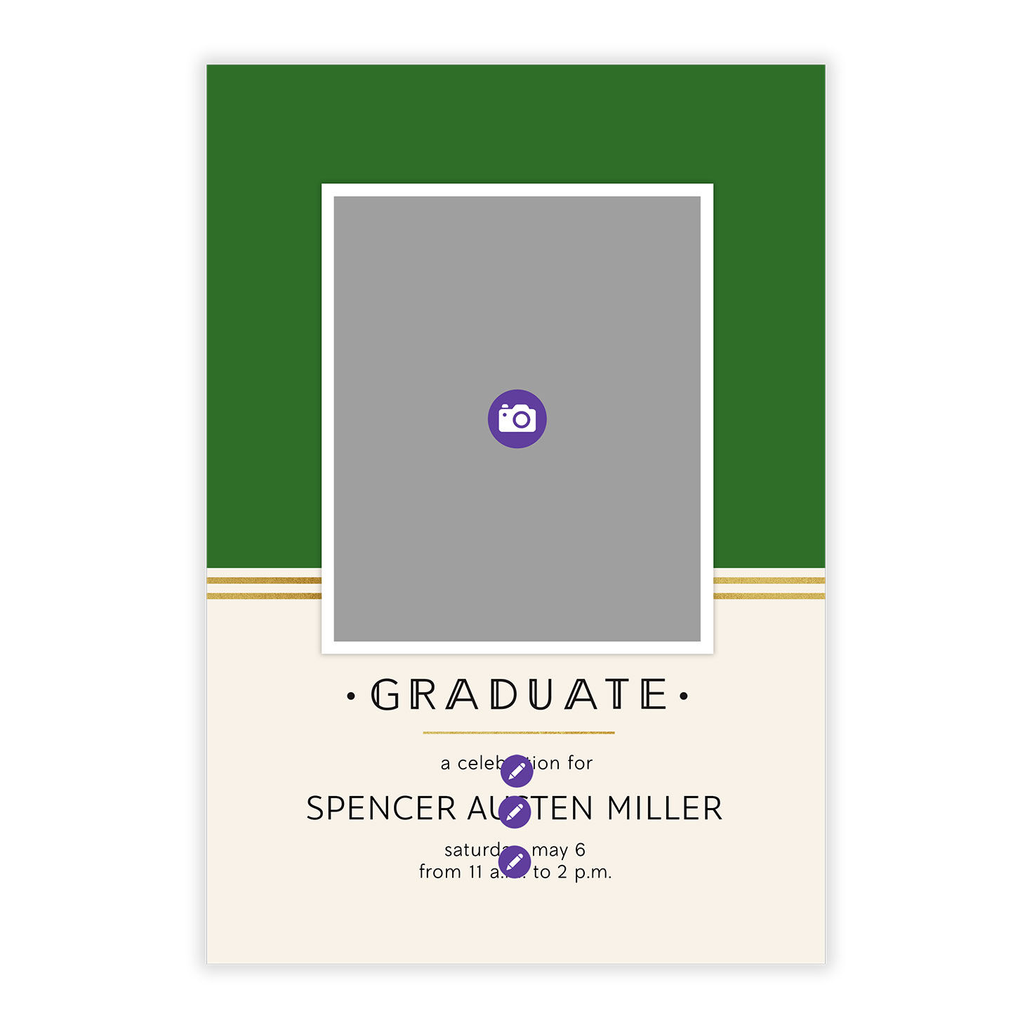 Green Art Deco Personalized Graduation Invitation  image number 5