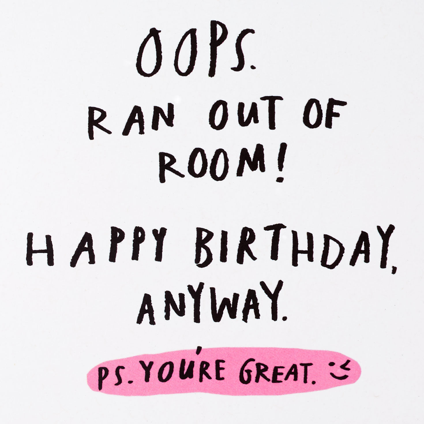 Lots of Lettering and Compliments Funny Birthday Card Sentiment image number 2