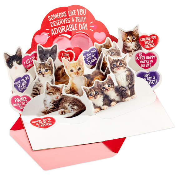 Truly Adorable Cats Funny Pop-Up Valentine's Day Card