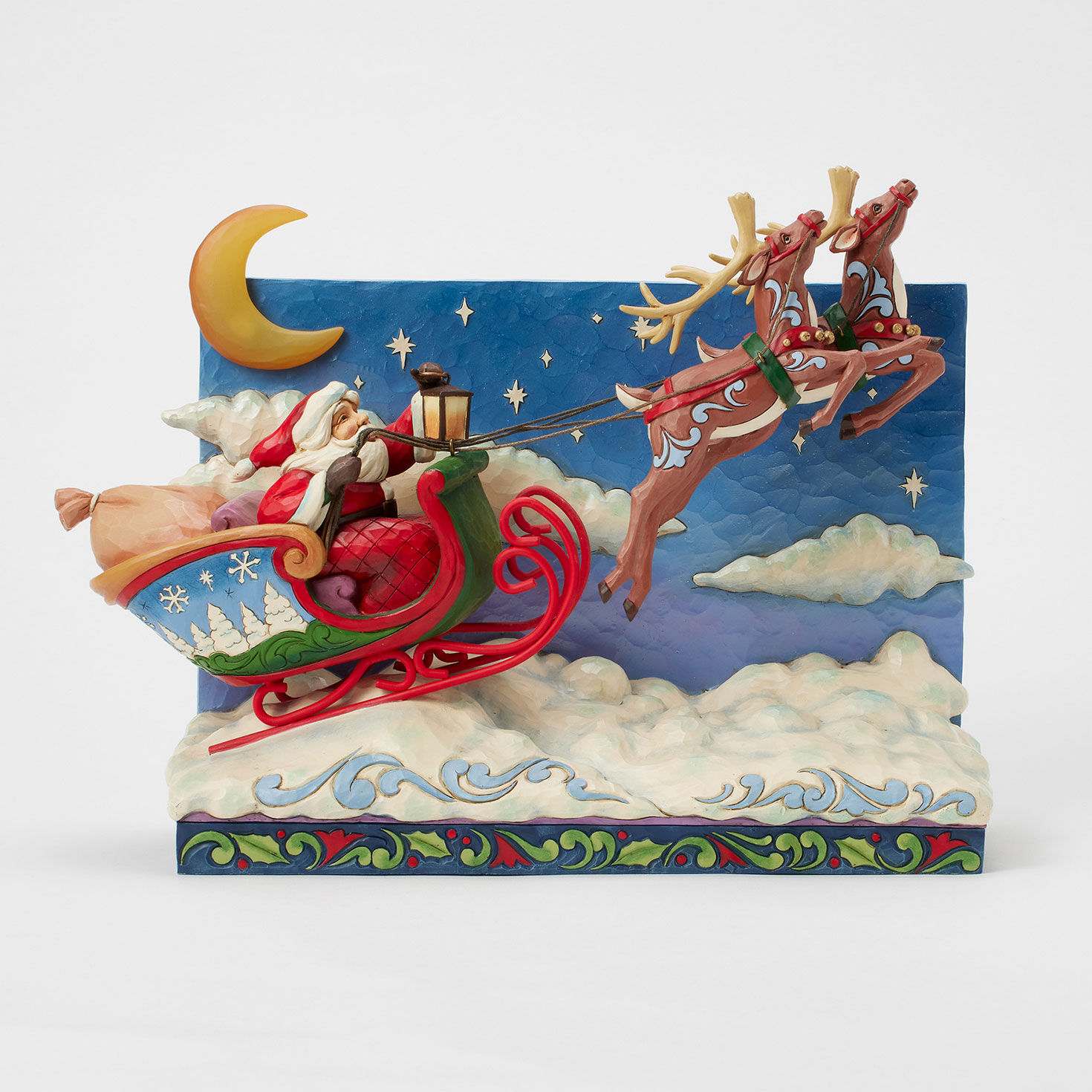 Jim Shore Heartwood Creek Santa Sleigh Musical Figurine With Light, 11.4" for only USD 220.00 | Hallmark